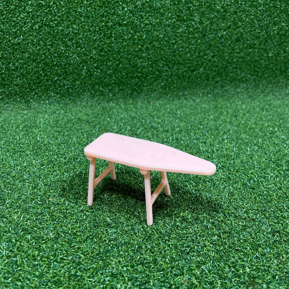 Vintage Light Pink Plastic Dollhouse Miniature Ironing Board